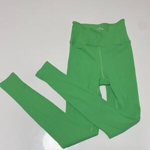 Year of Outs green ribbed leggings